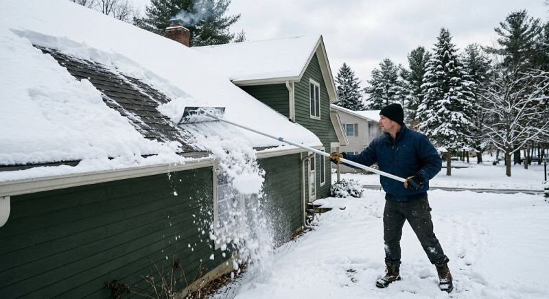 Roof Snow Raking in New York, NY